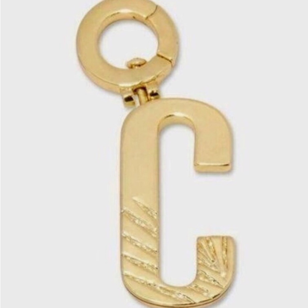 Gorjana Parker Charm Alphabet Initial C 18K Gold Plated